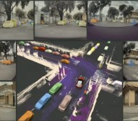 La visualisation d'une Tesla équipée de l'ordinateur de conduite entièrement autonome // Source : Tesla