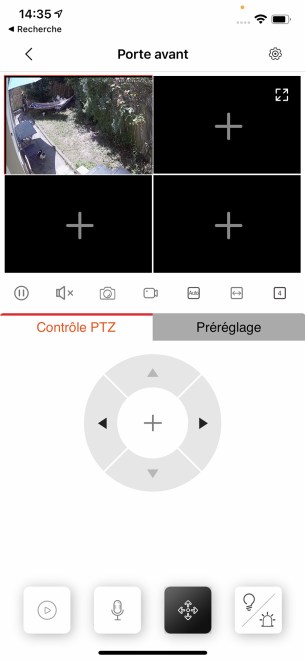 Si vous avez plusieurs caméras, il est possible d'en afficher jusqu'à 16 simultanément  // Source : Frandroid - Yazid Amer