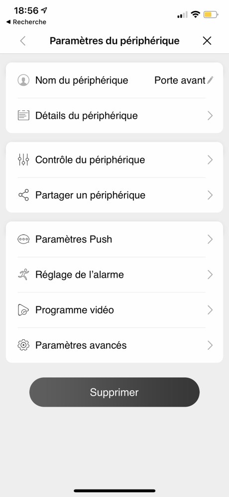 La page des paramètres est complète // Source : Frandroid - Yazid Amer