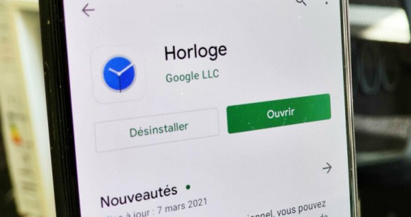 L'application Google Horloge sur le Play Store // Source : Frandroid