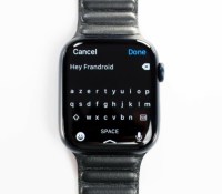 Le clavier de l'Apple Watch Series 7 // Source : Arnaud Gelineau - Frandroid