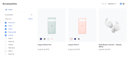 Sans cocher le Pixel 4