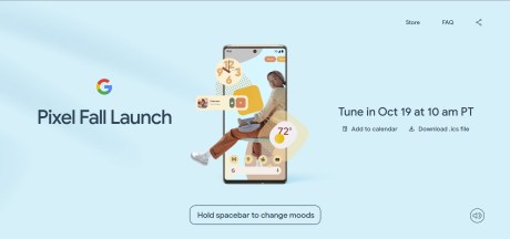 Page pour l'événement Google Pixel 6