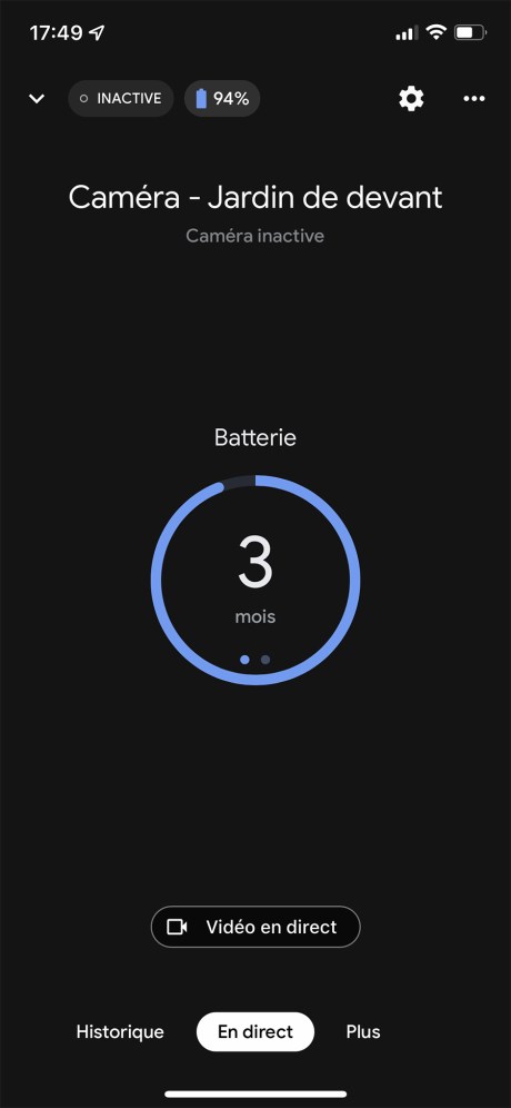 Un appuie sur l'écran et vous avez une estimation de l'autonomie en mois // Source : Frandroid - Yazid Amer