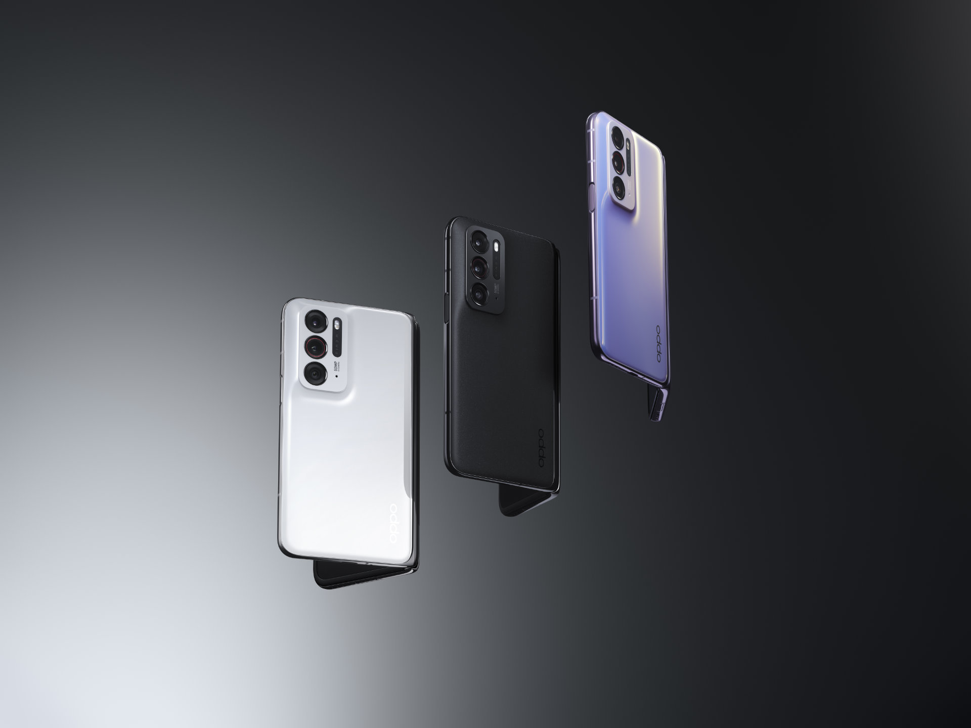 Les trois couleurs de l'Oppo Find N