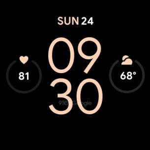 Une vidéo pourrait laisser entrevoir la première interface de la Pixel Watch. // Source : 9to5Google