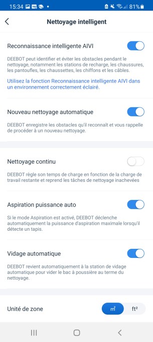 Ici vous pouvez activer le mode ne pas déranger et surtout connaitre le niveau d'usure des pièces // Source : Yazid Amer - Frandroid