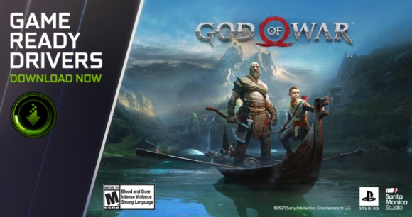 Une mise à jour des pilotes GeForce Game Ready vient accompagner le lancement de God of War sur PC. // Source : Nvidia