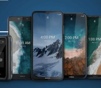 De gauche, à droite, voici les Nokia 2760 Flip, C100, G400, C200 et G100. // Source : HMD