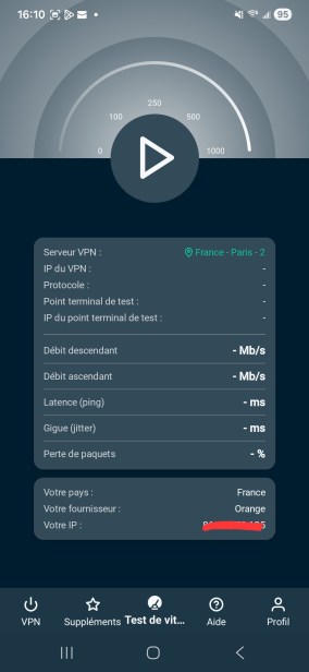 Interface mobile ExpressVPN 2