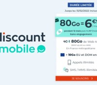 Cdiscount Forfait 80 Go Février 2022