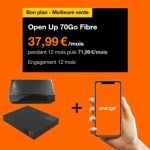 Orange sacrifie le prix de son offre Livebox Up Fibre + forfait 70 Go Orange sacrifie le prix de son offre Livebox Up Fibre + forfait 70 Go