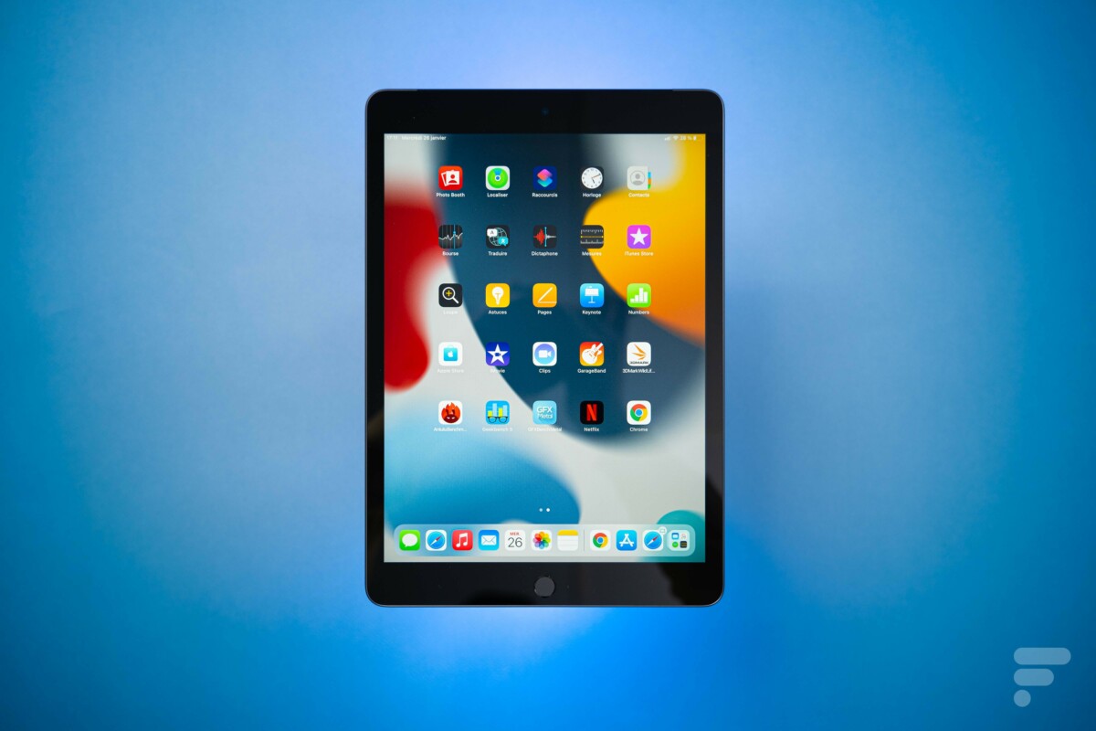 L'iPad (9e gen) est un bon rapport qualité-prix pour ceux qui veulent une tablette Apple // Source : Frandroid - Robin WYCKE