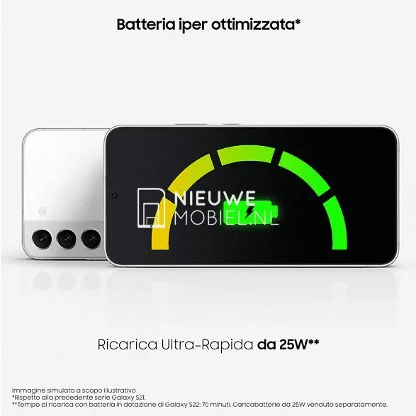 Le S22 conserverait une charge 25W... // Source : Nieuwe Mobiel