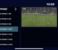 Exemple d'interface IPTV où l'on peut lire les flux vidéo qui donnent accès aux matches de la LFP