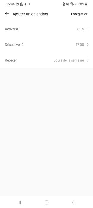 Vous pouvez créer un planning d'activité // Source : Yazid Amer - Frandroid