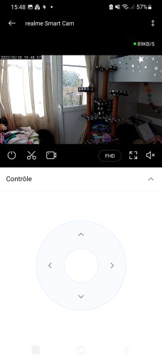 Contrôle : pour gérer manuellement la vision de la caméra à 360° // Source : Yazid Amer - Frandroid