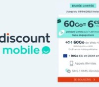 Cdicount mobile 20 et 60 Go Avril 2022