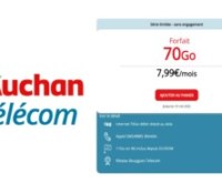 Auchan Telecom forfait 70 Go Mai 2022