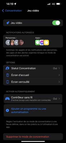Le mode Jeu vidéo est prêt // Source : Frandroid
