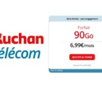 Auchan Télécom forfait 90 Go Juin 2022