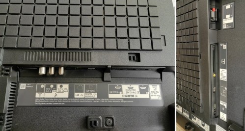Toutes les connectiques, réparties en deux pôles.