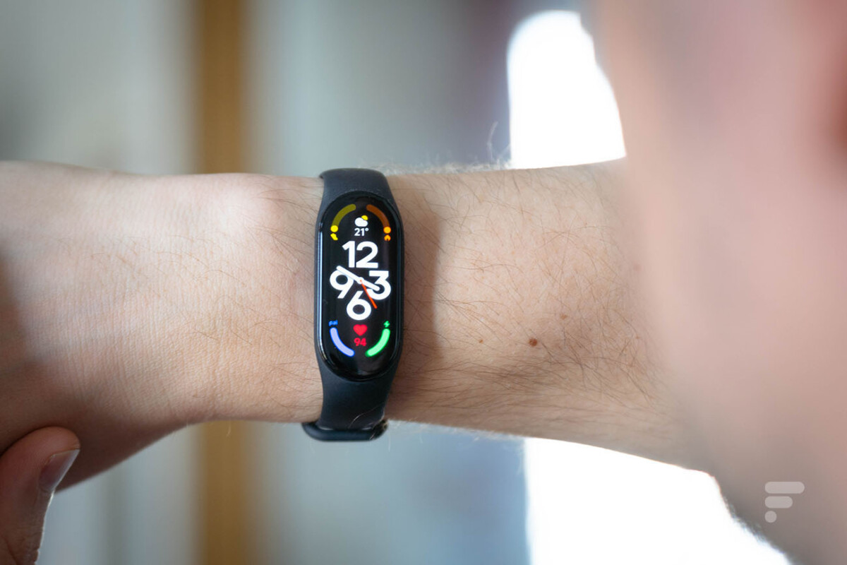 Le Xiaomi Mi Smart Band 7 // Source : Frandroid Le Xiaomi Mi Smart Band 7 // Source : Frandroid