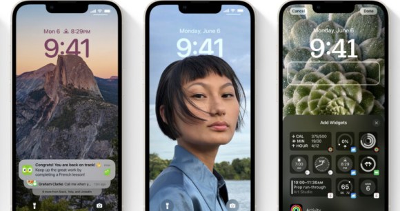 iOS 16 bouleverse les écrans de verrouillage // Source : Apple iOS 16 bouleverse les écrans de verrouillage // Source : Apple