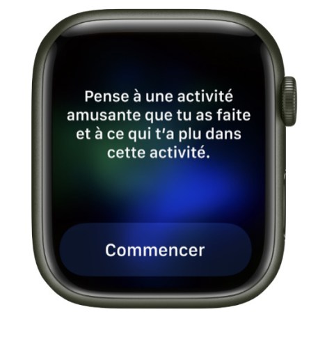 Pleine Conscience propose une partie Réflexion pour prendre du temps pour vous // Source : Apple