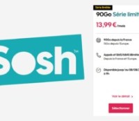 Forfait Sosh 90 Go Juillet 2022