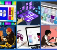 Un lot d'images générées avec Dall-E 2 en lien avec le design et le travail sur ordinateur // Source : Frandroid