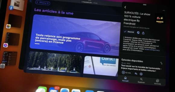 Stage Manager sur iPadOS 16 // Source : Frandroid
