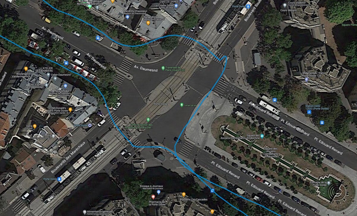 Tracé de Strava sur smartphone Tracé de Strava sur smartphone