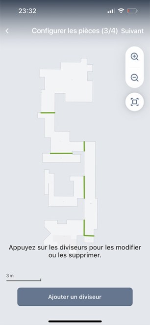 La carte obtenue par le Combo J7+ est précise et le découpage des pièces de bon niveau // Source : Yazid Amer - Frandroid