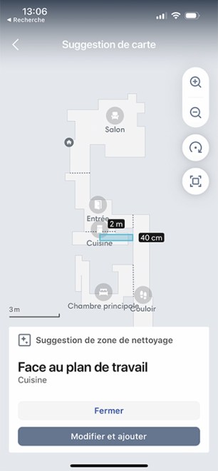 Au fil de temps, le robot peut détecter les zones stratégiques  // Source : Yazid Amer - Frandroid