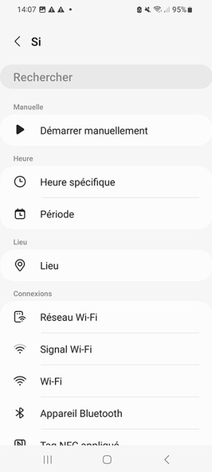 Comment utiliser les modes et les routine Samsung UI 5 05