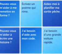 Quelques exemples de question à poser à ChatGPT via Bing // Source : Capture d'écran