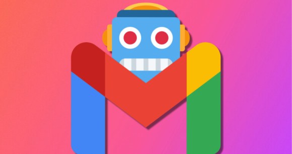 Le logo Gmail avec un émoji robot // Source : Frandroid Le logo Gmail avec un émoji robot // Source : Frandroid