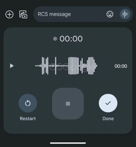La nouvelle interface de messages vocaux sur Google Messages prévue par Google // Source : 9to5Google