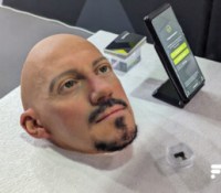 Trinamix fait la démonstration de sa reconnaissance faciale pour voitures et smartphones avec des masques effrayants // Source : Frandroid Trinamix fait la démonstration de sa reconnaissance faciale pour voitures et smartphones avec des masques effrayants // Source : Frandroid