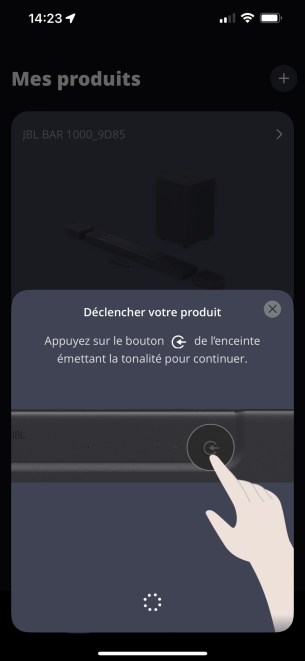 Dès sa détection, il suffit d'appuyer sur un bouton de la barre.