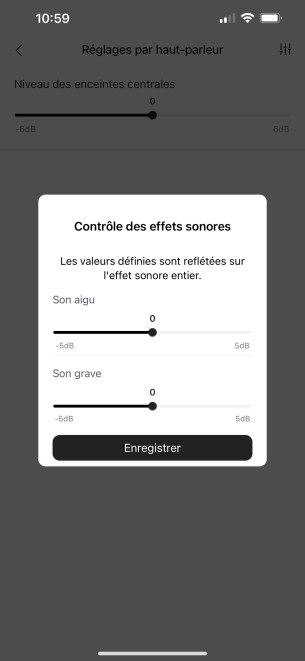 La balance tonale peut être modifiée.