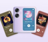 Une des nouveautés comprend un widget Spotify développé spécialement pour le Find N2 Flip. // Source : Oppo via Twitter