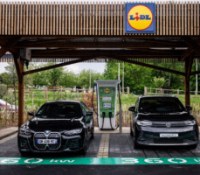 Une station de charge Lidl // Source : Lidl Une station de charge Lidl // Source : Lidl