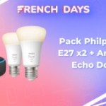 Grâce aux French Days, ce pack Philips Hue + Echo Dot à -50 % est idéal pour débuter la domotique Grâce aux French Days, ce pack Philips Hue + Echo Dot à -50 % est idéal pour débuter la domotique