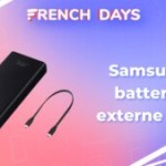 Cette batterie externe Samsung (20 000 mAh) coûte moins de 20 € pendant les French Days Cette batterie externe Samsung (20 000 mAh) coûte moins de 20 € pendant les French Days