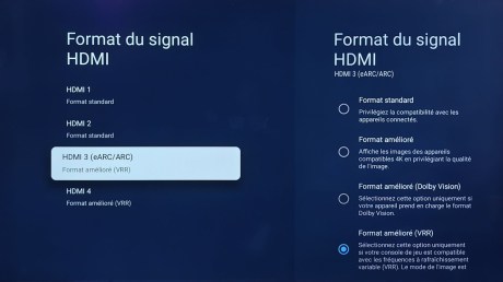 Pensez à passer votre prise HDMI en mode Amélioré.