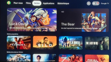 Les séries disponibles.