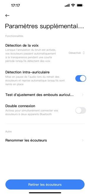 La détection de la voix permet d'activer automatiquement le mode transparence.