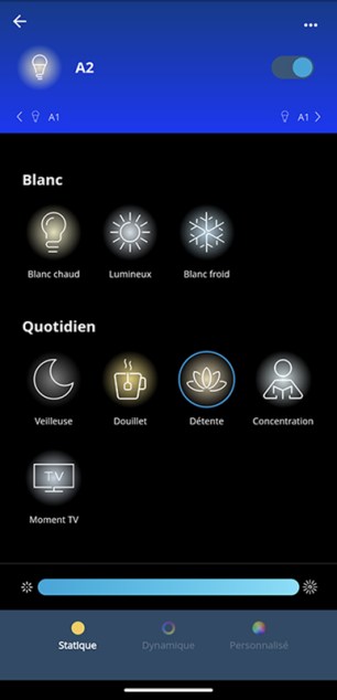 ampoule connectée Wiz E27 8 W White capture app 002